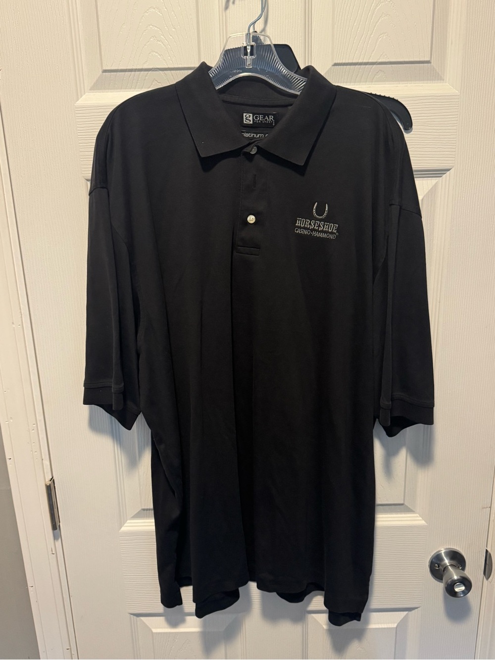 Gear For Sports Black Polo with Horseshoe Logo